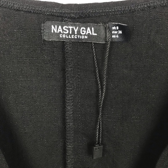 NWOT Nasty Gal Collection Black Button Up Dress 4 - Picture 2 of 5